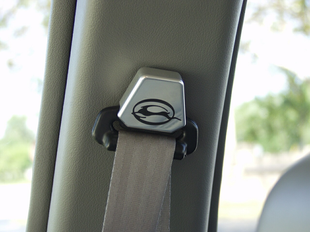 Billet Aluminum seat belt guied cover