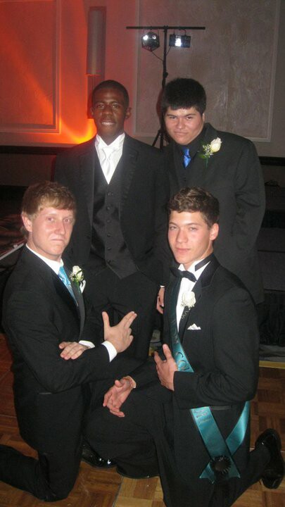 The boys in the band at the Prom